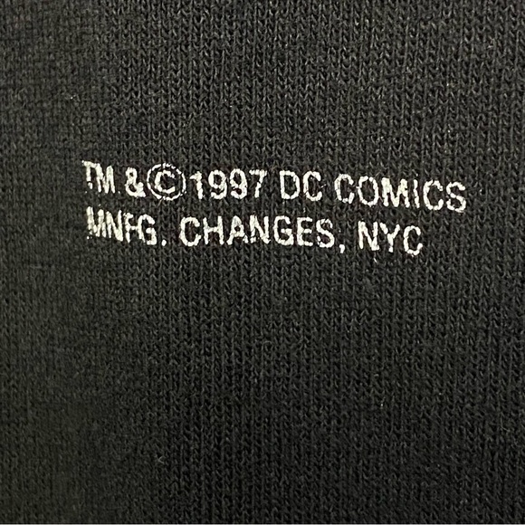 Vintage 1997 DC Comics Superman Black Single Stitch T Shirt Made In USA Size XXL - Picture 2 of 6
